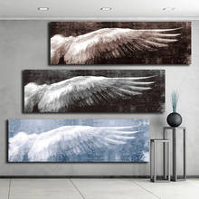 Carteles e impresiones en lienzo de alas de Ángel abstractas, arte de pared moderno en blanco y negro, pinturas en lienzo, imágenes de pared para sala de estar 2024 - compra barato