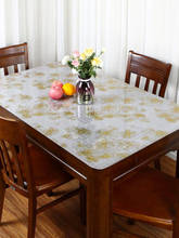 Toalhas de mesa de pvc transparentes e criativas, protetores de mesa para chá e café, tecidos para o lar, de cristal, decoração com almofadas 2024 - compre barato
