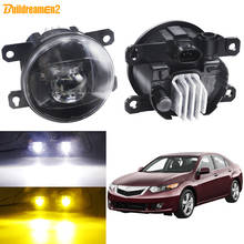 LED Lens Fog Light 30W 8000LM Car Front Bumper Fog Lamp DRL White Yellow 12V Accessories For Acura TSX 2011 2012 2013 2014 2024 - buy cheap