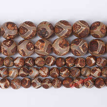 Натуральный камень сердолик Китай Тибетский дзи футбол Круглые бусины 6 8 10 мм для DIY браслет кулон ожерелье 2024 - купить недорого