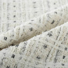Tela de Tweed con círculo blanco de Italia para mujer, Material de ropa, chaqueta, abrigo, costura, Sastre, textil, envío gratuito 2024 - compra barato