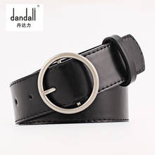 Dandali Female Deduction Side Gold Buckle Jeans Wild Belts For Women Fashion Students Simple New Circle Pin Buckles women Belt 2024 - buy cheap