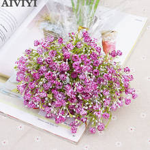 NewColorful gypsophila artificial flowers long stem fake flowers bouquet babys breath silk flowers wedding party home decoration 2024 - buy cheap