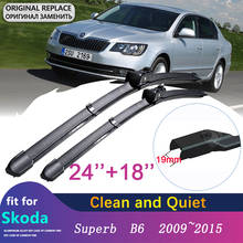 Escobillas de limpiaparabrisas para coche Skoda Superb 2 B6 3T 2009 ~ 2015 2010 2011 2012 2013 2014, limpiaparabrisas delantero, accesorios para coche, productos 2024 - compra barato