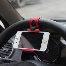 Soporte Universal para teléfono móvil en el volante del coche, soporte con Clip inteligente para GPS, para iPhone, Huawei y Xiaomi 2024 - compra barato