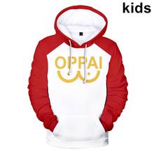 Sudadera con capucha de Anime One Punch Man Saitama Oppai 3D para niños y niñas, chaqueta de manga larga, ropa para adolescentes, de 2 a 14 años 2024 - compra barato