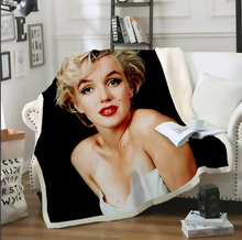 Флисовое одеяло Marilyn Monroe с 3d рисунком, для кровати, походов, пикника, толстое стеганое одеяло, модное покрывало, одеяло в стиле Sherpa-10 2024 - купить недорого