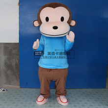 Комплект одежды с рисунком "маленькая обезьянка костюм марионетки куклы животных реквизит ношение для пешего человека производительность кукла набор для всей поверхности головы талисман 2024 - купить недорого