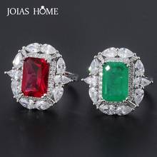 JoiasHome 925 Silver Woman Rings NewType for Woman with Ruby Gemstone Simple Jewelry for Daily Wedding Party Women Fashion 2024 - buy cheap