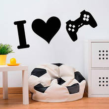 I Love Game Wall Decal Gamer Quote Controller Video Game Kids Boys Bedroom Playroom Teenager Room Home Decor Vinyl Sticker S923 2024 - buy cheap