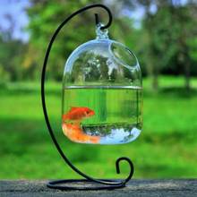 Стеклянные вазы ручной работы висячие прозрачные воздушные вазы для растений пузырьковая чаша Висячие украшение для ваз креативный аквариум 2024 - купить недорого