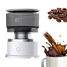 Mini máquina elétrica de café, à bateria, faz pó de café expresso 2024 - compre barato