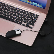 Mini mouse gamer retrátil com fio, mouse ótico para pc laptop e computador com rolagem ótica usb envio direto 6 2024 - compre barato