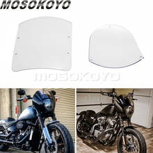 Replacement Windscreen Motorcycle Clear Windshield For Harley XL1200 Dyna Quarter Fairing Wind Screen Iron 883 XL883N 09-17 FXR 2024 - buy cheap