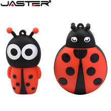 Jaster mini pendrive de memória, personalizado, com 4gb a 64gb, usb 2.0, estilo ladybug 2024 - compre barato