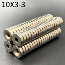 10Pcs Neodymium Magnet 10 x 3 Hole 3 N35 NdFeB Round Super Powerful Strong Permanent Magnetic imanes Disc 10x3Hole 3 2024 - buy cheap