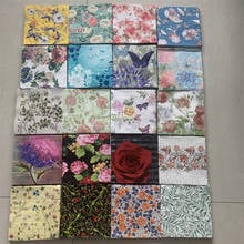 Decoupage table paper napkins elegant tissue vintage towel flower butterfly stamp birthday wedding party home beautiful decor 20 2024 - buy cheap
