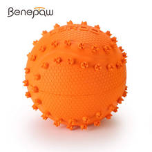 Benepaw Eco-Friendly Small Medium Dog Ball Built-in Squeaker Strong Puppy Toys Interactive Pet Chewing Training Teeth Cleaning 2024 - buy cheap