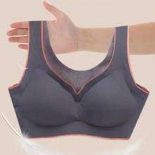 Moda underwear para as mulheres sem fio traço reboco lado dobrável fitness push up bra dormir colete lingerie feminina 2024 - compre barato