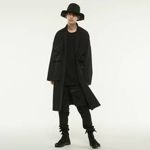 Visual!! casaco trench coat masculino lapela estilo casual três-dimensional bolso longo 2024 - compre barato