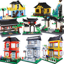Cidade casa arquitetura super villa casa conjunto criativo modelo blocos de construção tijolos amigos brinquedo criança crianças idéias chinoiserie 2024 - compre barato