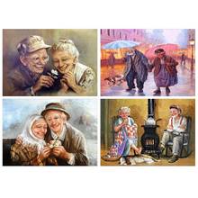 New 4 Pack Elderly Couples 5D DIY Diamond Painting Kits Full Drill Rhinestone Embroidery Cross Stitch Home Decor 2024 - buy cheap