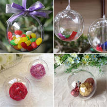 New 4/5/6/7/8cm Transparent Ball Christmas Decorations Hanging Ball Baubles Round Trinket Ornament Xmas Tree Home Decor 2024 - buy cheap