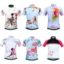 Camiseta de manga corta de ciclismo para mujer, maillot de secado rápido con cremallera completa, ropa de ciclismo de verano, al por mayor 2024 - compra barato
