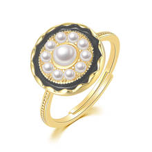 Anillos de lujo para mujer, joyería exquisita, Color dorado claro, fiesta, regalo de Navidad, R349-6 2024 - compra barato