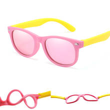Óculos de sol polarizados de borracha, óculos polarizados de silicone para crianças tr90 para meninos e meninas, proteção uv400 2024 - compre barato