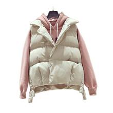 2022 Autumn Winter Cotton Vest Women Thick Warm Coat Women's Vest Turn-down Collar Wasitcoat Jacket Female Tops Outerwear xa371 2024 - buy cheap