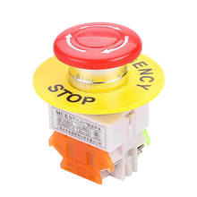 Emergency Stop Push Button Switch AC 660V 10A Switch Equipment Lift Elevator Latching Self Lock Red Mushroom DPST Plastic Button 2024 - buy cheap