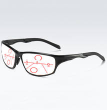 Al-mg Spring Hinge Sports Full-rim Progressive Multifocal Reading Glasses +0.75 +1 +1.25 +1.5 +1.75 +2 +2.25 +2.5 +2.75 To +4 2024 - buy cheap