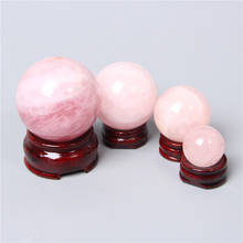 Bola de quartzo rosa de 20 mm 30 mm 40 mm 50mm, bola redonda de energia de cristal fengshui para decoração da casa, esfera de massagem e meditação de mão, 1 peça 2024 - compre barato