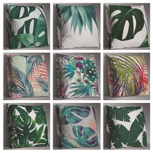 Tropical Plants Palm Leaf Green Leaves Double Sides Cushion Covers Decorative Pillow Cases Pillow Cushion Cover 2024 - buy cheap