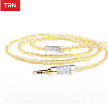 TRN Cable Copper Silver Hybrid Braided Cable Wire 2.5/3.5mm Plug And MMCX/2PIN Connector For TRN V90 V80 V10 BA5 BA8 KZ ZSX T2 2024 - buy cheap