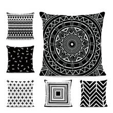 Glamorous Dream Pillow Black Rhombus Wave Heart Shape Geometric Pillow Office Super Soft 43*43Cm Decoration Sofa Cushion Cover 2024 - buy cheap