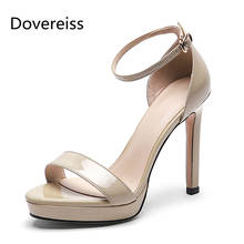 Dovereiss Fashion Summer Women's Shoes  Pure color nude Elegant Stilettos heels Waterproof 11cm Femmes Sandales  consice 33-40 2024 - buy cheap