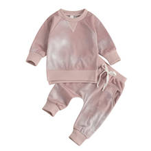 0-24M Newborn Baby Tie Dye Clothing Sets Infant Long Sleeve Round Neck Pullover Tops Pants Spring Fall Toddler Girl Boy Clothes 2024 - buy cheap