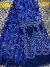 French lace fabric African embroidery tulle lace fabric 2021 high quality Nigeria lace fabric for party dress ZX4422 2024 - buy cheap