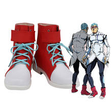 Zapatos de JOJO Ghiaccio, botas de Cosplay de JoJo's Bizarre Adventure Ghiaccio, zapatos rojos, C347 2024 - compra barato