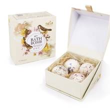 4Pcs Dried Flower Bath Bombs Gift Set with Essential Oils Spa Bubble for Women  2024 - buy cheap