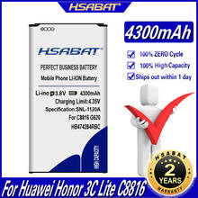 Hsabat bateria hb474284rbc de alta qualidade 4300mah, para huawei honor 3c lite c8816 c8816d gsuporte g615 g601 g620 ylanterna y523 cabeça y625 2024 - compre barato