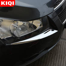 KIQI ABS Chrome Headlight Trim Sticker Lamp Eyebrow Headlight Decoration Strip for Chevrolet Cruze Sedan 2009 - 2015 2024 - buy cheap