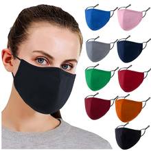 5PC Unisex Cotton Pluggable Gasket Outdoor Washable Reuse Face Mask Solid Color Protection breathable mask Halloween cosplay 2024 - buy cheap