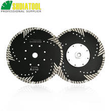 SHDIATOOL 2PCS Hot pressed Diamond turbo Blade with Slant protection teeth (230mm)cutting disc with M14 flange 2024 - buy cheap