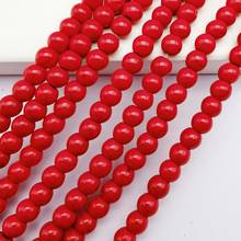 6MM Red Howlite Round Loose Beads Strand 16 Inch Jewelry Making C228 2024 - buy cheap