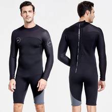 SBART 3MM Neoprene Nylon Men's Wetsuit One-piece Long Sleeve Shorty Diving Suit Keep Warm Surfing Fishing Snorkeling Wet Suits 2024 - buy cheap