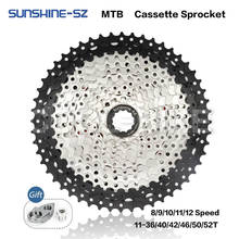 Sunshine-Cassette para bicicleta de montaña, Piñón de rueda libre para SHIMANO, 8, 9, 10, 11, 12 velocidades, 36T, 40T, 42T, 46T, 50T, 52T 2024 - compra barato