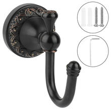 Classic Antique Style Black Bronze Single Robe Hat Coat Hanger Hook Wall Clothes Hooks European Style Punching Installation 2024 - buy cheap